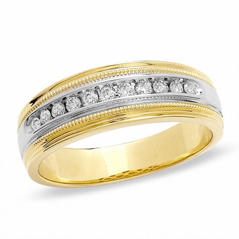 Main Image 1 of Previously Owned - 1/4 CT. T.W. Diamond Eleven Stone Ring in 14K Two-Tone Gold