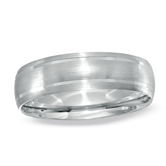 Previously Owned - 6.0mm Comfort Fit Wedding Band in 10K White Gold