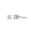 Thumbnail Image 1 of Previously Owned - 1/10 CT. T.W. Princess-Cut Diamond Solitaire Stud Earrings in 14K White Gold