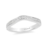 Thumbnail Image 1 of Previously Owned - Enchanted Disney Princess 1/5 CT. T.W. Diamond Contour Wedding Band in 14K White Gold