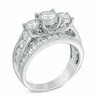 Thumbnail Image 2 of Previously Owned - 2 CT. T.W. Diamond Past Present Future® Channel Triple Row Ring in 14K White Gold