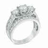 Thumbnail Image 1 of Previously Owned - 2 CT. T.W. Diamond Past Present Future® Channel Triple Row Ring in 14K White Gold