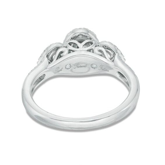 Previously Owned - Past Present FutureÂ® 1/2 CT. T.w. Diamond Double Frame Engagement Ring in 14K White Gold