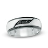 Thumbnail Image 1 of Previously Owned - 1/4 CT. T.W. Black Diamond Band in Sterling Silver and Black Rhodium