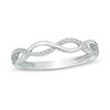 Thumbnail Image 1 of Previously Owned - 1/10 CT. T.W. Diamond Loose Braid Anniversary Band in 10K White Gold