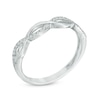 Thumbnail Image 2 of Previously Owned - 1/10 CT. T.W. Diamond Loose Braid Anniversary Band in 10K White Gold