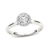Thumbnail Image 1 of Previously Owned - 1/2 CT. T.W. Diamond Frame Engagement Ring in 14K White Gold