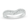 Thumbnail Image 1 of Previously Owned - 3/8 CT. T.W. Diamond Crossover Contour Band in 14K White Gold