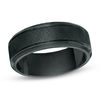 Thumbnail Image 0 of Previously Owned - Men's 8.0mm Etched Black IP Comfort Fit Wedding Band in Tantalum