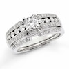 Thumbnail Image 1 of Previously Owned - 1 CT. T.W. Diamond Bridal Set in 14K White Gold