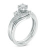 Thumbnail Image 1 of Previously Owned - 3/8 CT. T.W. Slant Three Stone Bridal Set in 10K White Gold