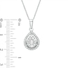 Thumbnail Image 1 of Previously Owned - 1/2 CT. T.W. Diamond Teardrop Frame Pendant in 10K White Gold
