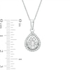 Thumbnail Image 2 of Previously Owned - 1/2 CT. T.W. Diamond Teardrop Frame Pendant in 10K White Gold