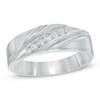 Thumbnail Image 1 of Previously Owned - 1/4 CT. T.W. Diamond Seven Stone Slant Anniversary Band in 10K White Gold
