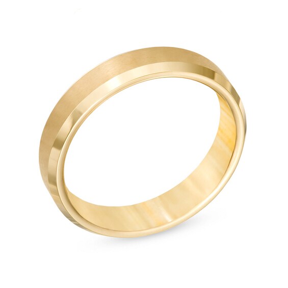 Previously Owned - 5.0mm Comfort Fit Wedding Band in Yellow Tungsten