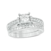 Thumbnail Image 1 of Previously Owned - 1 CT. T.W. Princess-Cut Diamond Bridal Set in 10K White Gold