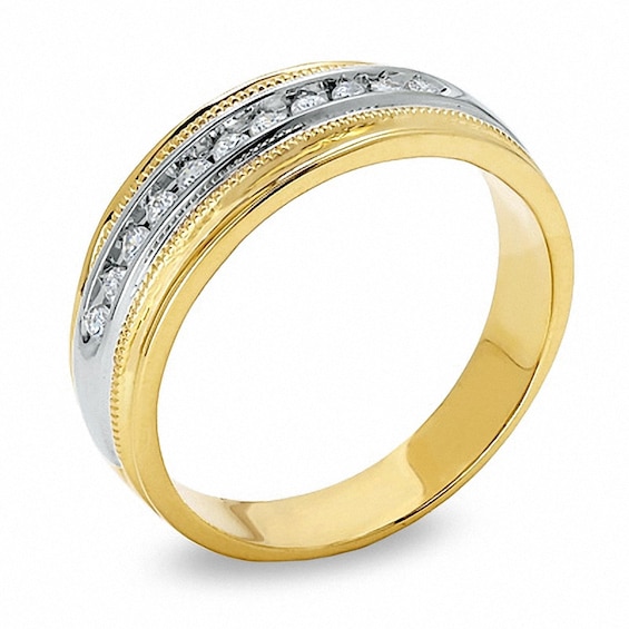 Previously Owned - 1/4 CT. T.w. Diamond Eleven Stone Ring in 14K Two-Tone Gold