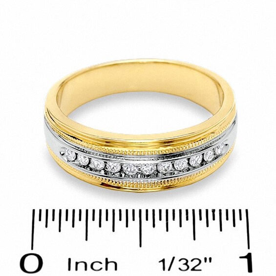 Previously Owned - 1/4 CT. T.w. Diamond Eleven Stone Ring in 14K Two-Tone Gold