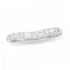 Thumbnail Image 1 of Previously Owned - 1/4 CT. T.W. Round and Baguette Diamond Solitaire Enhancer in 14K White Gold