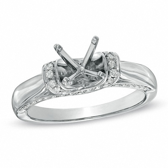 Previously Owned - 1/3 CT. T.w. Diamond Semi-Mount in 14K White Gold
