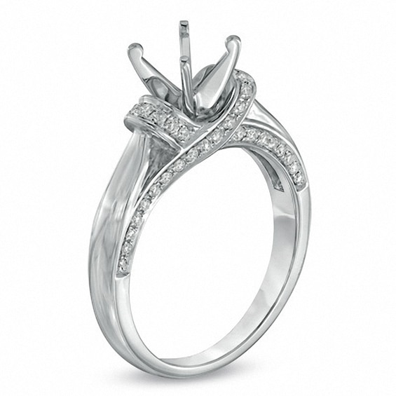 Previously Owned - 1/3 CT. T.w. Diamond Semi-Mount in 14K White Gold