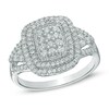 Thumbnail Image 1 of Previously Owned - 1/2 CT. T.W. Diamond Cluster Double Frame Ring in 10K White Gold