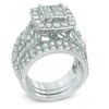 Thumbnail Image 2 of Previously Owned - 4 CT. T.W. Quad Princess-Cut Diamond Frame Bridal Set in 14K White Gold