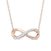 Thumbnail Image 1 of Previously Owned - Diamond Accent Infinity Necklace in 10K Rose Gold