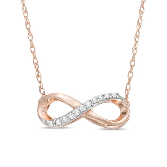 Previously Owned - Diamond Accent Infinity Necklace in 10K Rose Gold