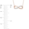 Thumbnail Image 2 of Previously Owned - Diamond Accent Infinity Necklace in 10K Rose Gold