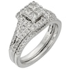 Thumbnail Image 2 of Previously Owned - 1 CT. T.W. Princess-Cut Quad Diamond Split Shank Bridal Set in 14K White Gold (I/I2)
