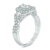 Thumbnail Image 2 of Previously Owned - 1-3/4 CT. T.W. Oval Diamond Past Present Future® Double Frame Engagement Ring in 14K White Gold