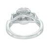 Thumbnail Image 3 of Previously Owned - 1-3/4 CT. T.W. Oval Diamond Past Present Future® Double Frame Engagement Ring in 14K White Gold