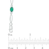 Thumbnail Image 2 of Previously Owned - Oval Lab-Created Emerald and Diamond Accent Bracelet in Sterling Silver - 7.25"