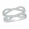 Thumbnail Image 1 of Previously Owned - 3/4 CT. T.W. Diamond Double Row Split Shank Solitaire Enhancer in 14K White Gold