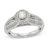 Thumbnail Image 1 of Previously Owned - 1/2 CT. T.W. Diamond Frame Vintage-Style Engagement Ring in 10K White Gold