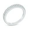 Thumbnail Image 2 of Previously Owned - 1/3 CT. T.W. Diamond Double Row Band in 14K White Gold