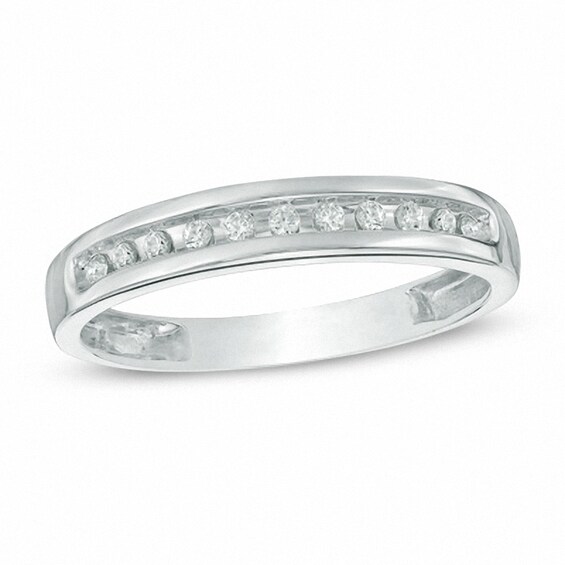 Previously Owned - 1/10 CT. T.w. Diamond Anniversary Band in Sterling Silver