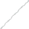 Thumbnail Image 1 of Previously Owned - 1/8 CT. T.W. Diamond Three Stone Curved Station Bracelet in 10K White Gold