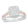 Thumbnail Image 1 of Previously Owned - 1/2 CT. T.W. Composite Diamond Rectangle Frame Ring in 10K Two-Tone Gold