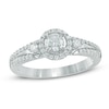 Thumbnail Image 1 of Previously Owned - 1/2 CT. T.W. Diamond Frame Engagement Ring in 10K White Gold