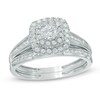 Thumbnail Image 1 of Previously Owned - 3/4 CT. T.W. Diamond Double Frame Bridal Set in 10K White Gold