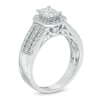 Thumbnail Image 1 of Previously Owned - 1 CT. T.W. Quad Diamond Octagonal Frame Vintage-Style Channel-Set Engagement Ring in 14K White Gold