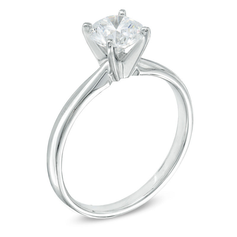 Main Image 2 of Previously Owned - 1 CT. Diamond Solitaire Engagement Ring in 14K White Gold