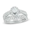 Thumbnail Image 1 of Previously Owned - 1 CT. T.W. Diamond Teardrop-Shaped Frame Engagement Ring in 14K White Gold