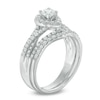 Thumbnail Image 2 of Previously Owned - 1 CT. T.W. Diamond Teardrop-Shaped Frame Engagement Ring in 14K White Gold
