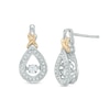 Thumbnail Image 1 of Previously Owned - 1/4 CT. T.W. Diamond Teardrop Earrings in 10K Two-Tone Gold