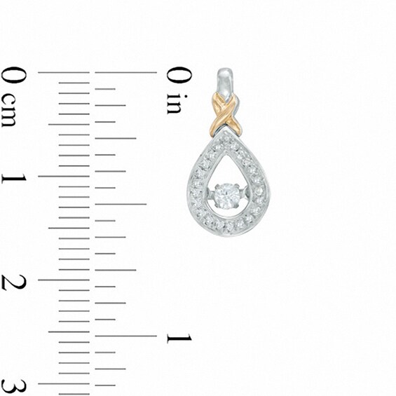 Previously Owned - 1/4 CT. T.w. Diamond Teardrop Earrings in 10K Two-Tone Gold