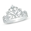 Thumbnail Image 1 of Previously Owned - 1/10 CT. T.W. Diamond Crown Ring in Sterling Silver