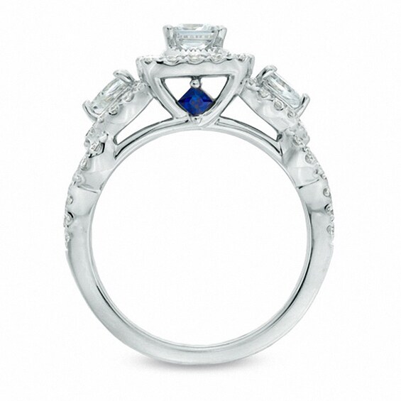 Previously Owned - Vera Wang Love Collection 1-1/2 CT. T.w. Diamond Three Stone Engagement Ring in 14K White Gold
